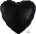 18" Black Foil Heart Balloon