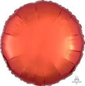 18 inch metallic orange round foil balloon