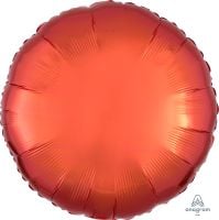 18 inch metallic orange round foil balloon