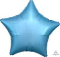 18 inch metallic pearl pastel blue star foil balloon