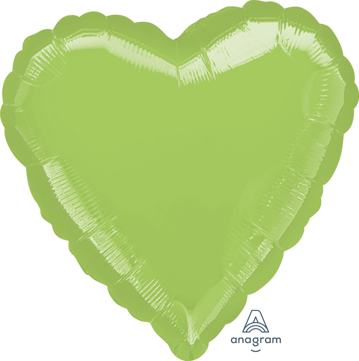 18" Metallic Lime Green Foil Heart Balloon