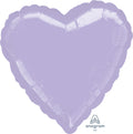 18" Pearl Pastel Lilac Foil Heart Balloon
