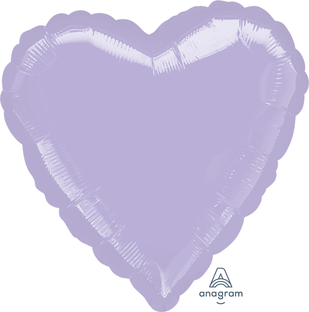 18" Pearl Pastel Lilac Foil Heart Balloon
