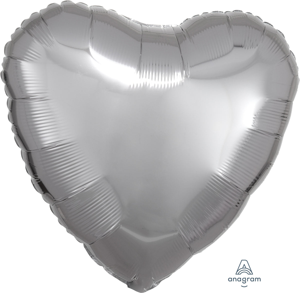 18" Metallic Silver Foil Heart Balloon