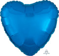 18" Metallic Blue Foil Heart Balloon
