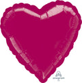 18" Burgundy Foil Heart Balloon