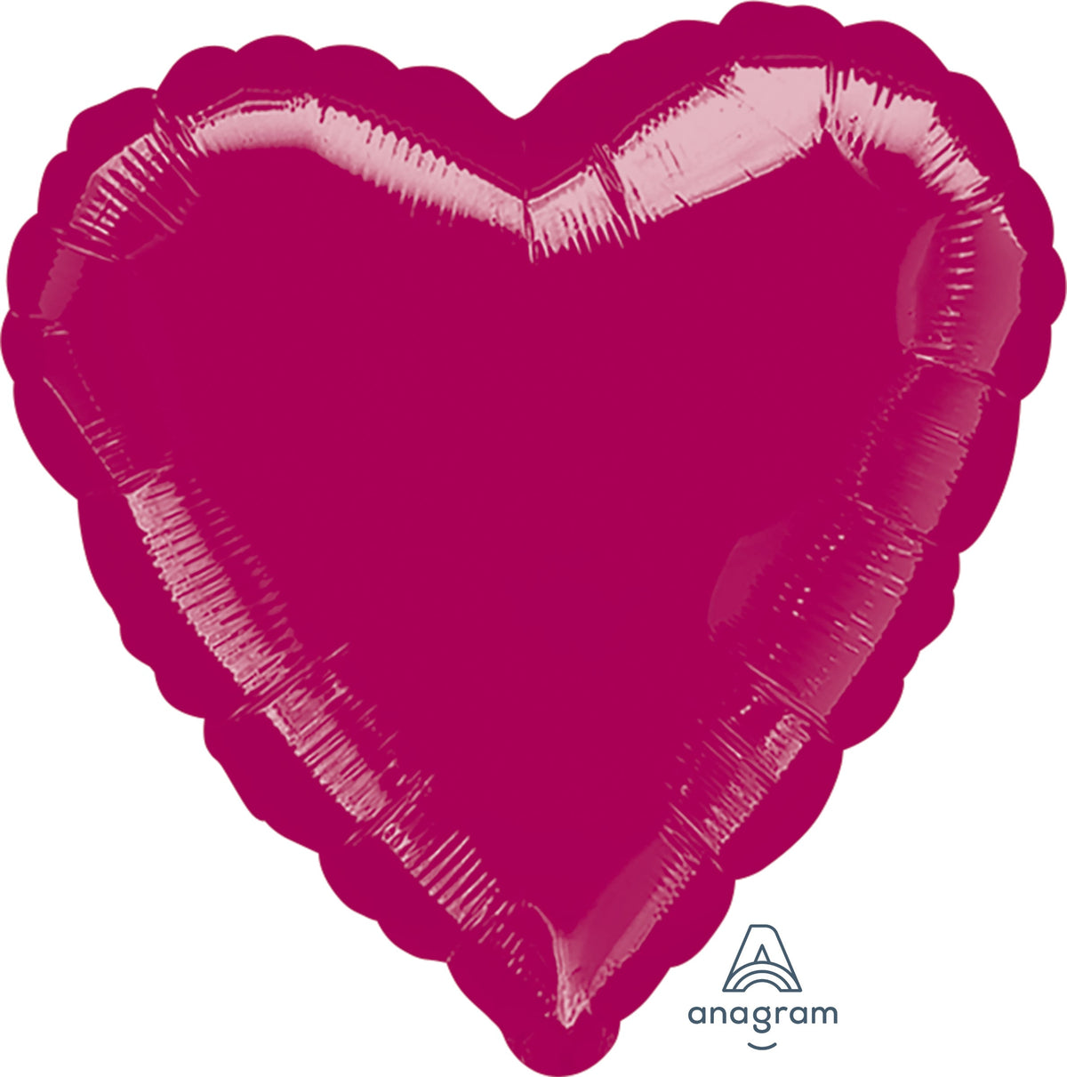 18" Burgundy Foil Heart Balloon