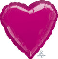 18" Metallic Fuchsia Foil Heart Balloon