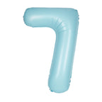 (uninflated) Matte Powder Blue Foil Numbers 34"