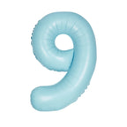 (uninflated) Matte Powder Blue Foil Numbers 34"