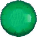 18 inch metallic green round foil balloon