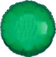 18 inch metallic green round foil balloon