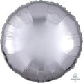 18 inch metallic silver round foil balloon