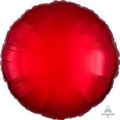 18 inch metallic red round foil balloon