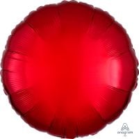 18 inch metallic red round foil balloon