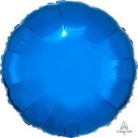 18 inch metallic blue round foil balloon