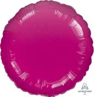 18 inch metallic fuchsia round foil balloon