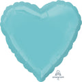 18" Robins Egg Blue Foil Heart Balloon