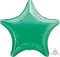 18 inch metallic green star foil balloon