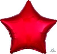 18 inch metallic red star foil balloon