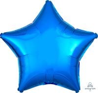 18 inch metallic blue star foil balloon