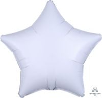 18 inch metallic white star foil balloon