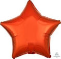18 inch metallic orange star foil balloon