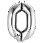 (Uninflated) Anagram Silver 34" Number Balloon