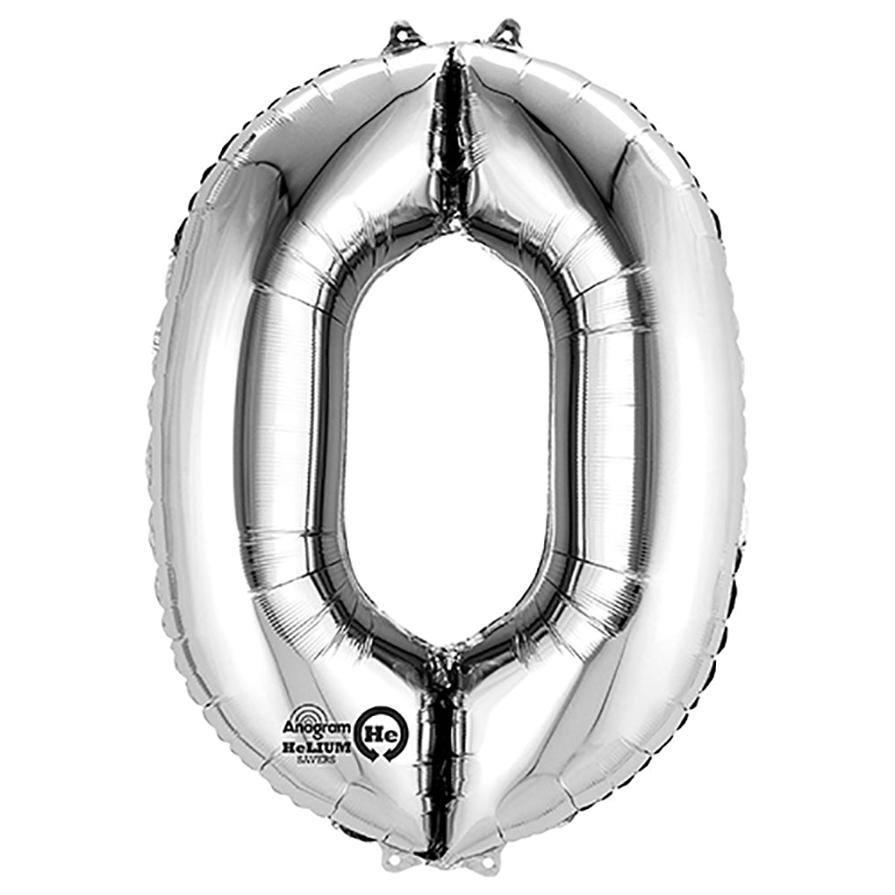 (Uninflated) Anagram Silver 34" Number Balloon