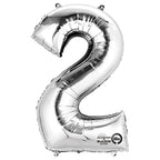 (Uninflated) Anagram Silver 34" Number Balloon