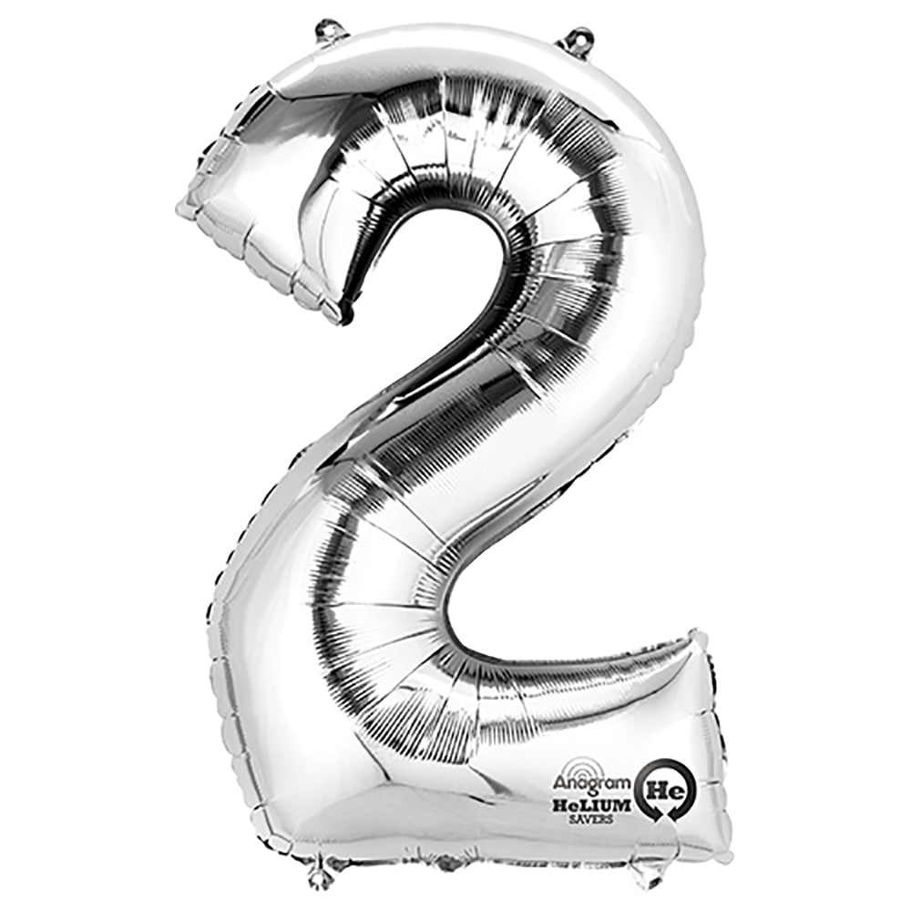 (Uninflated) Anagram Silver 34" Number Balloon