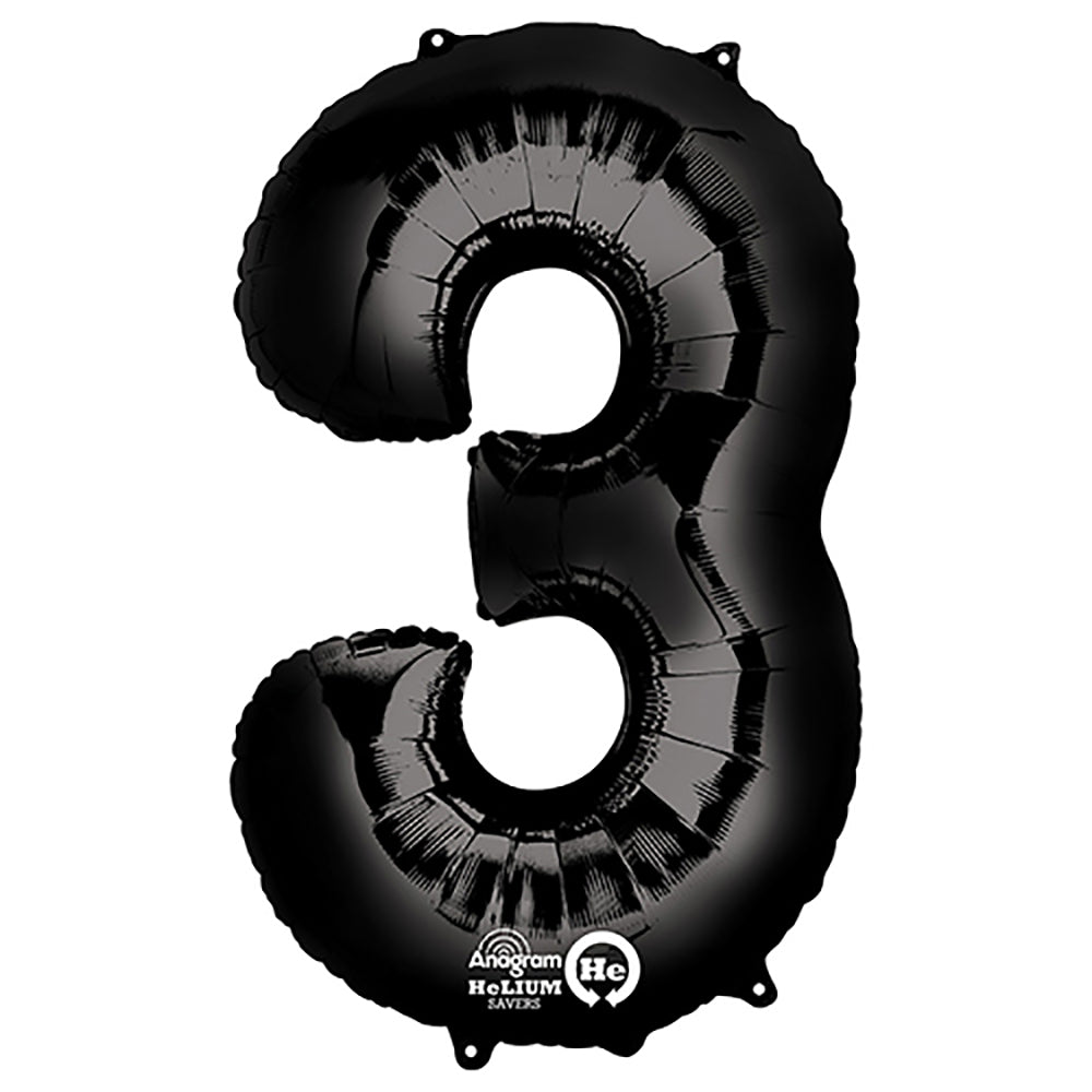 (Uninflated) Anagram Black 34" Number Balloon