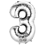 (Uninflated) Anagram Silver 34" Number Balloon
