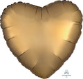 18" Satin Luxe Gold Foil Heart Balloon