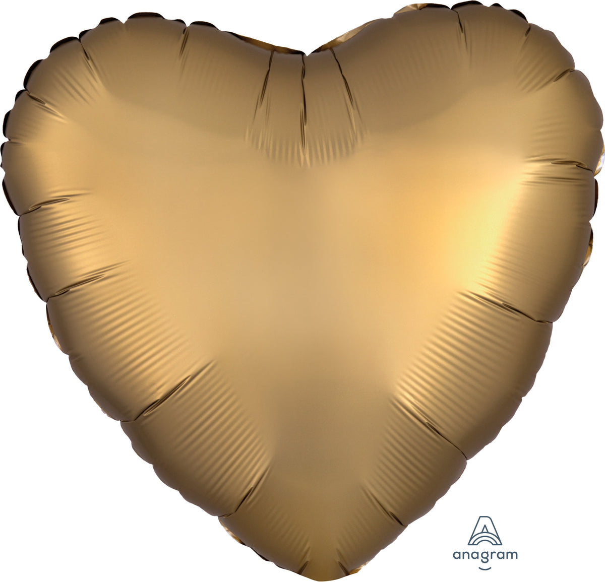 18" Satin Luxe Gold Foil Heart Balloon