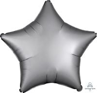 18 inch Satin Luxe platinum star foil balloon
