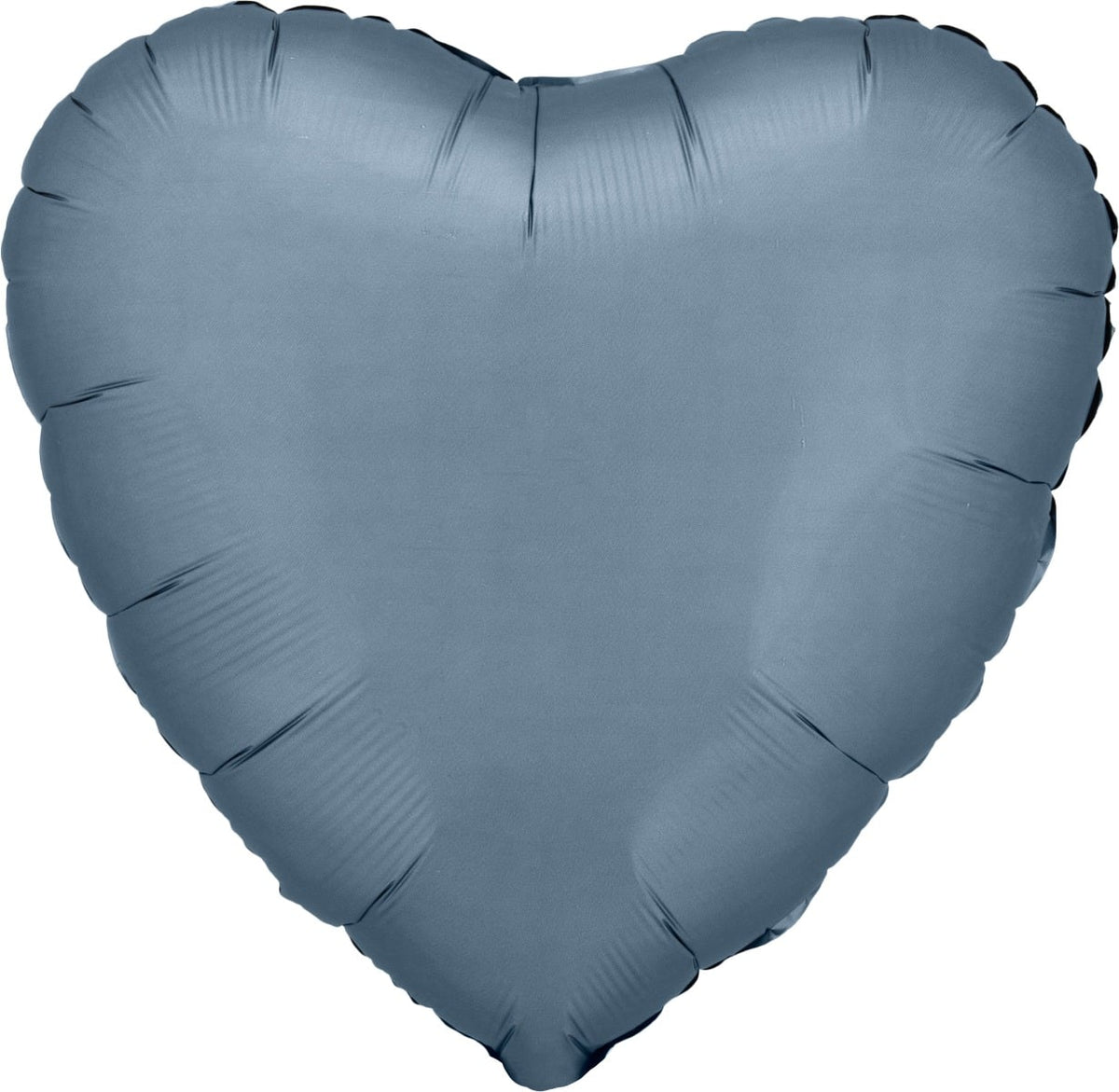 18" Satin Luxe Steel Blue Foil Heart Balloon