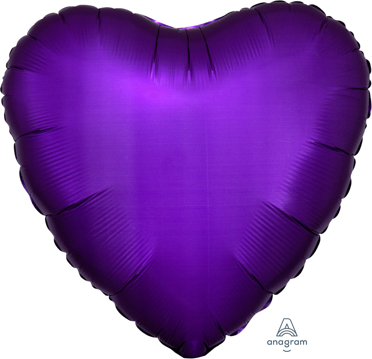 18" Satin Luxe Purple Royale Foil Heart Balloon