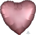 18" Satin Luxe Rose Copper Foil Heart Balloon