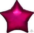 18 inch Satin Luxe pomegranate star foil balloon