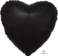 18" Satin Luxe Onyx Foil Heart Balloon