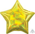 18 inch iridescent yellow star foil balloon
