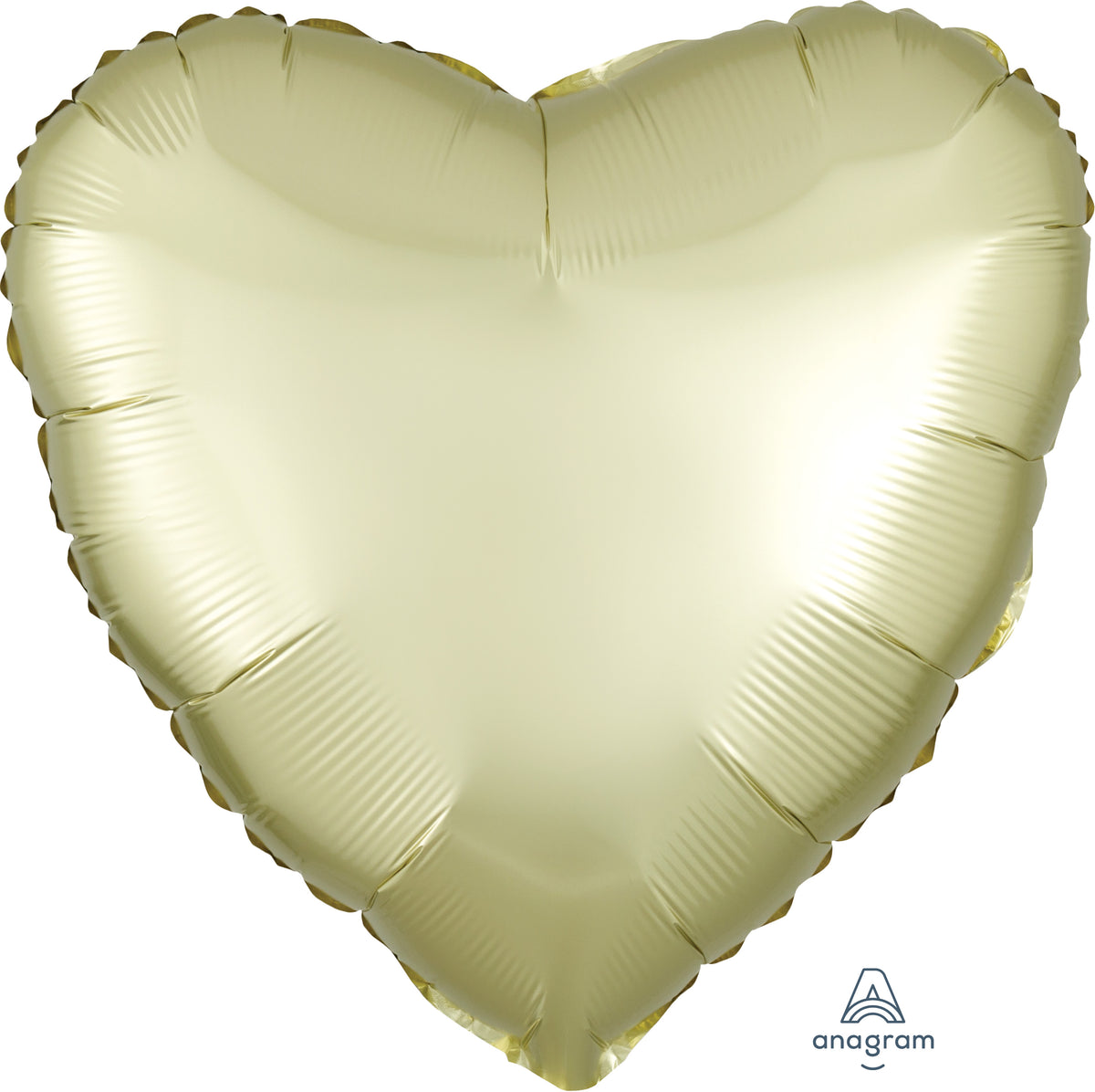 18" Satin Luxe Pastel Yellow Foil Heart Balloon