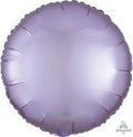18 inch Satin Luxe pastel lilac round foil balloon