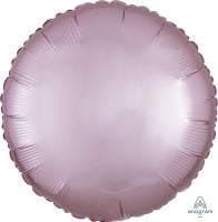 18 inch Satin Luxe pastel pink round foil balloon