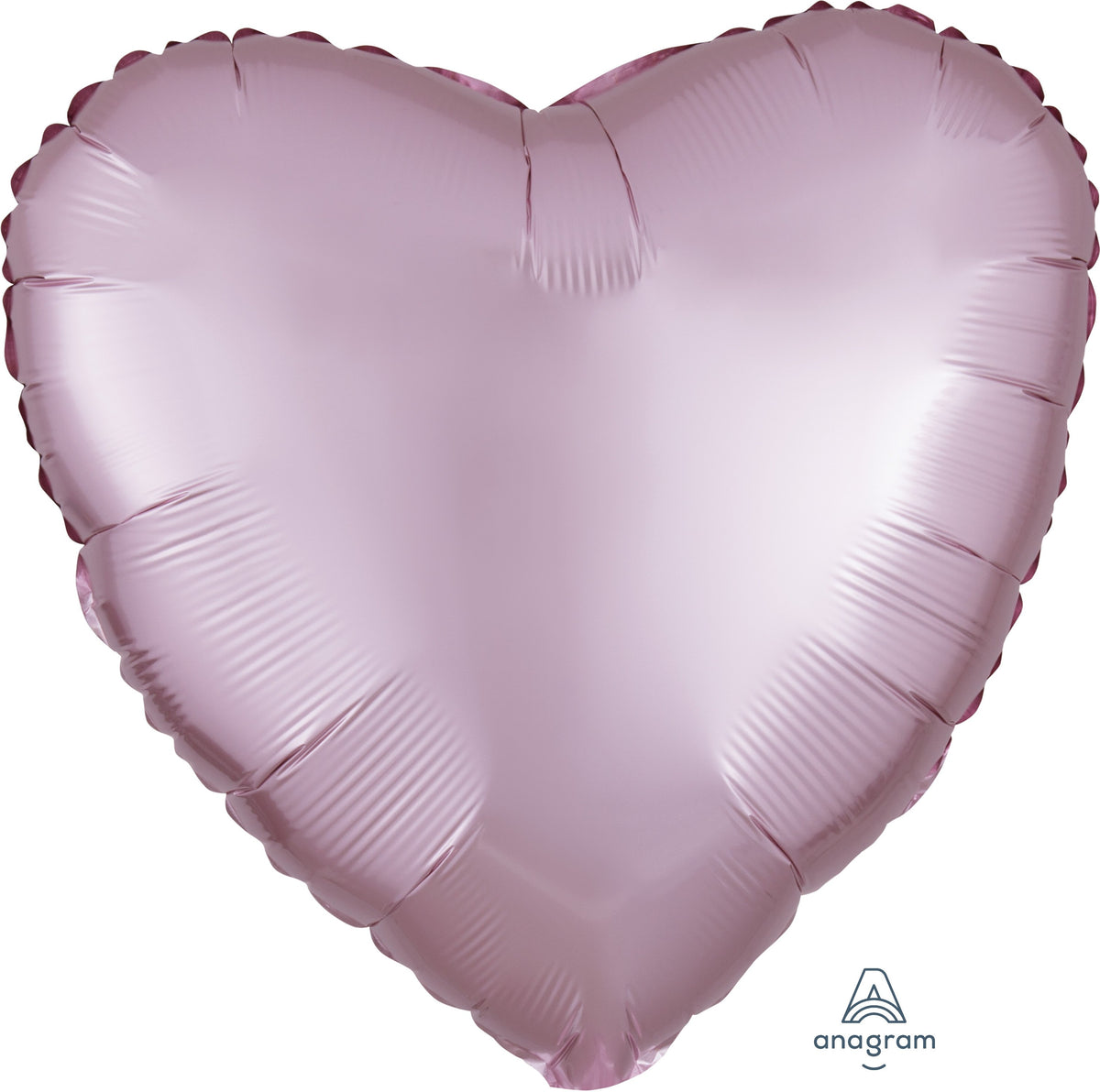 18" Satin Luxe Pastel Pink Foil Heart Balloon