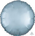 18 inch Satin Luxe pastel blue round foil balloon