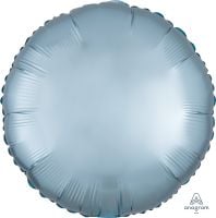 18 inch Satin Luxe pastel blue round foil balloon
