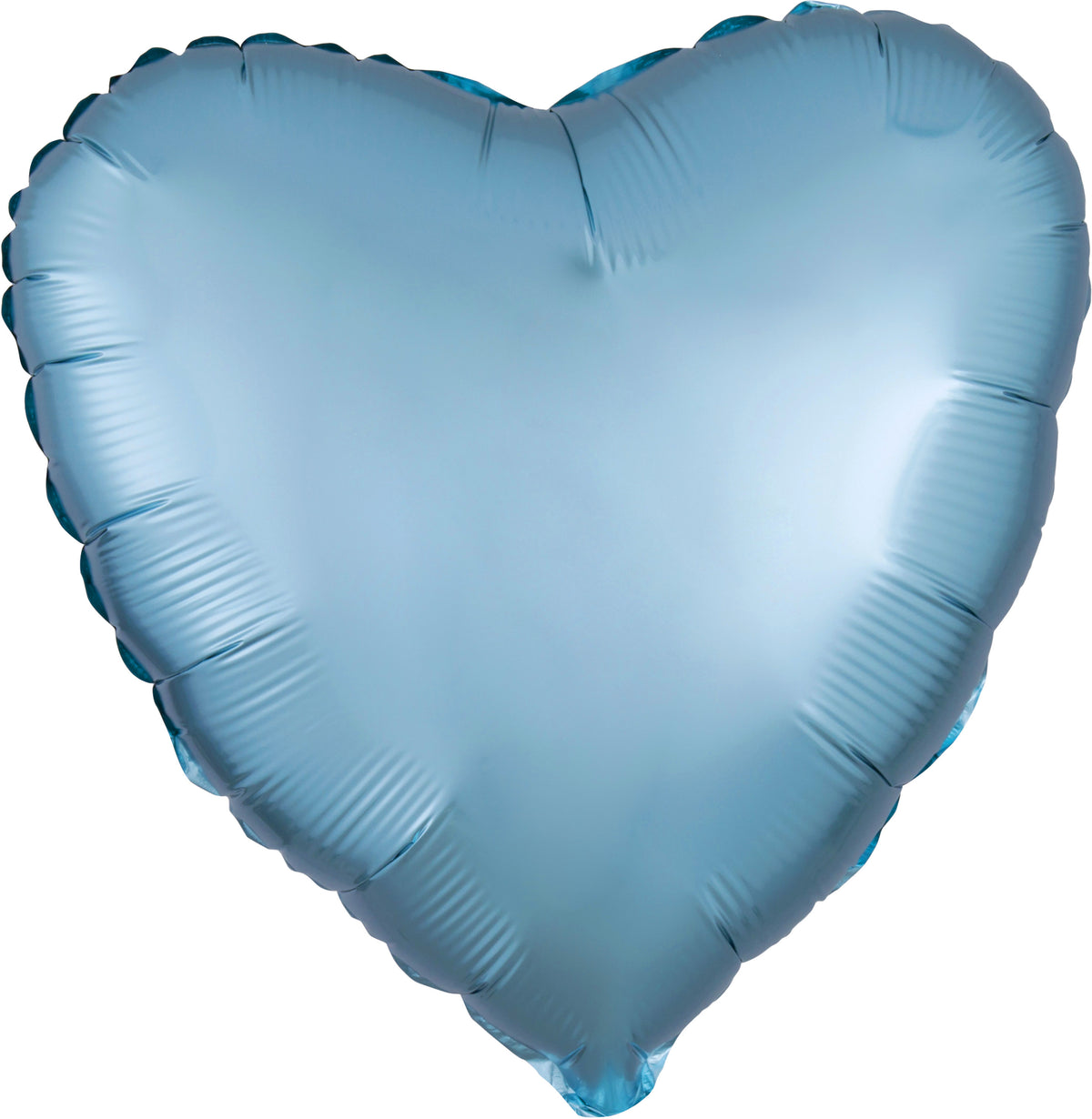 18" Satin Luxe Pastel Blue Foil Heart Balloon