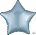 18 inch Satin Luxe pastel blue star foil balloon